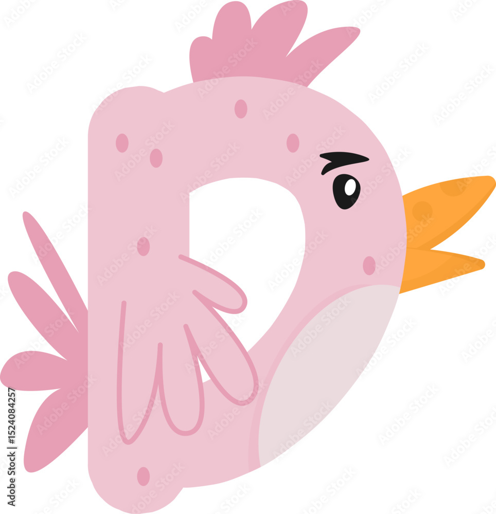 Fototapeta premium Whimsical Chicken and Rooster Alphabet & Numbers