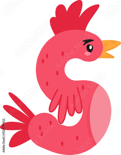 Whimsical Chicken and Rooster Alphabet & Numbers