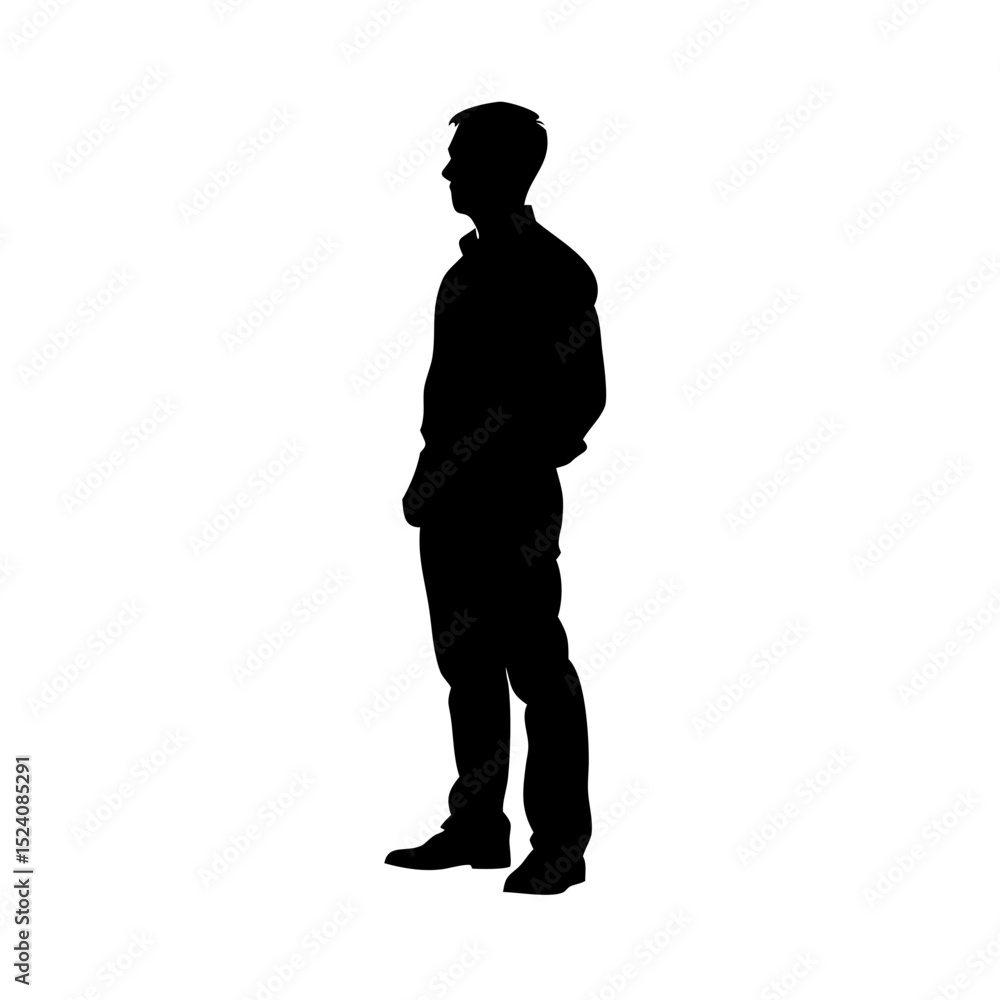 Fototapeta premium Silhouette of Couple Holding Hands Walking – Romantic Man and Woman Shadow Art, Relationship Love Pose, Black Silhouettes PNG, Couple Vector Illustration for Design and Print