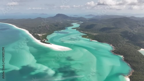 Aerial Drone Footage of Whitehaven Beach, Queensland, Australia