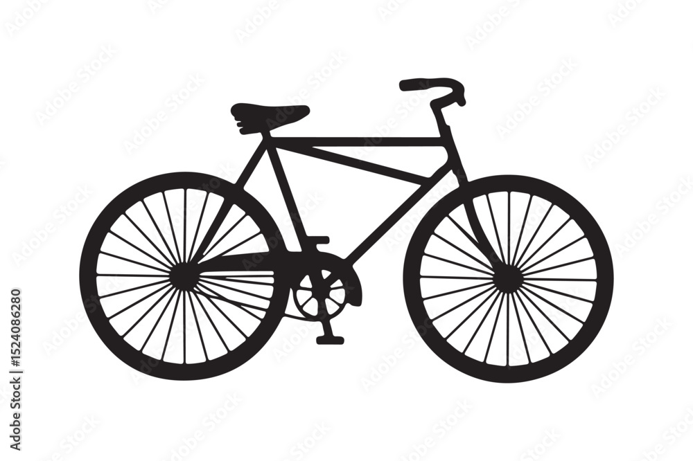 Obraz premium Classic Retro Bicycle Silhouette Design for Vintage Bike Enthusiasts