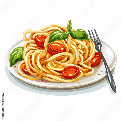 Pasta on white 