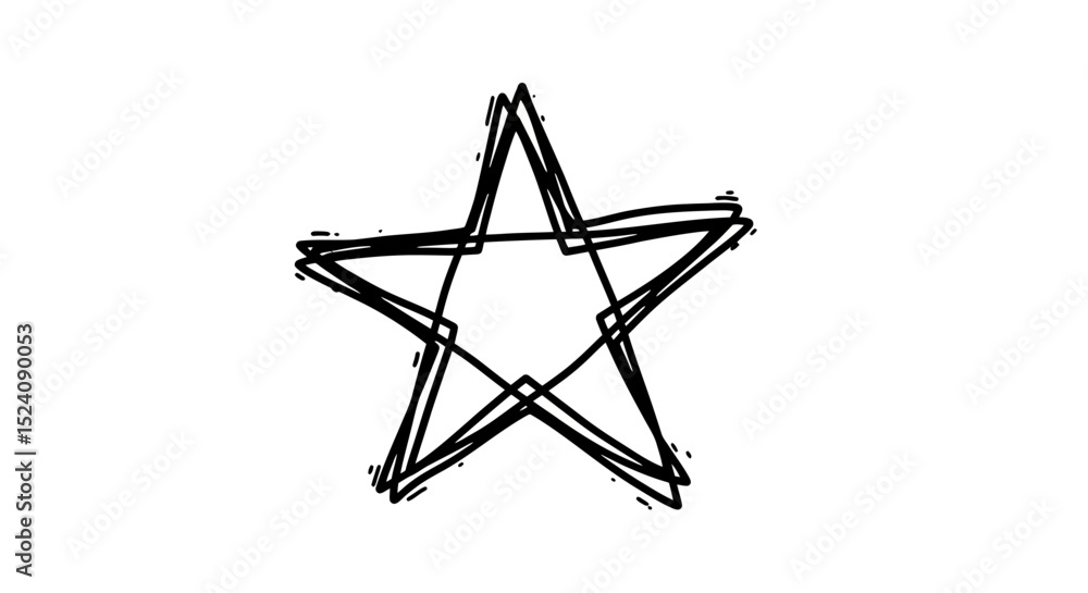 Hand-Drawn, Abstract Star Design Hand-Drawn, Abstract Star Design