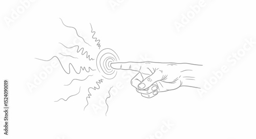 Hand Touching a Responsive Interface