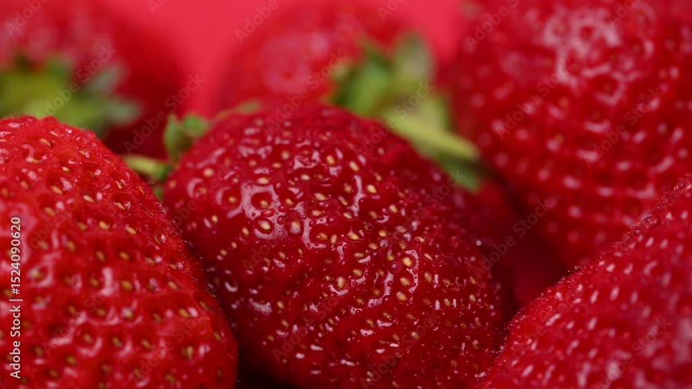 video of strawberries close up video of strawberries close up