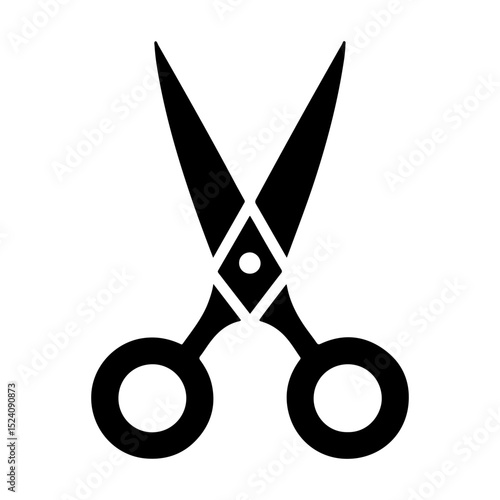 Black Outline Illustration of Scissors