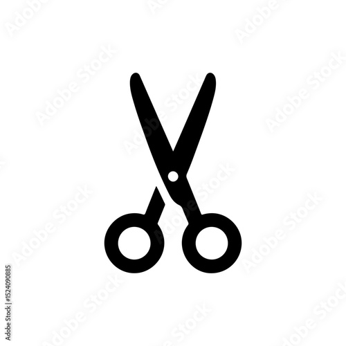 Black Outline Illustration of Scissors