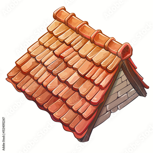 Illustration of a rooftile 