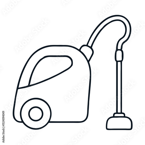 Cleaning appliance illustration vacuum cleaner for housewarming gift.  Modern vacuum cleaner design for home cleaning. This simple vacuum cleaner image is perfect for housewarming e-commerce websites.