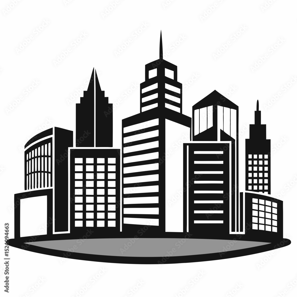 Fototapeta premium city skyline vector illustration