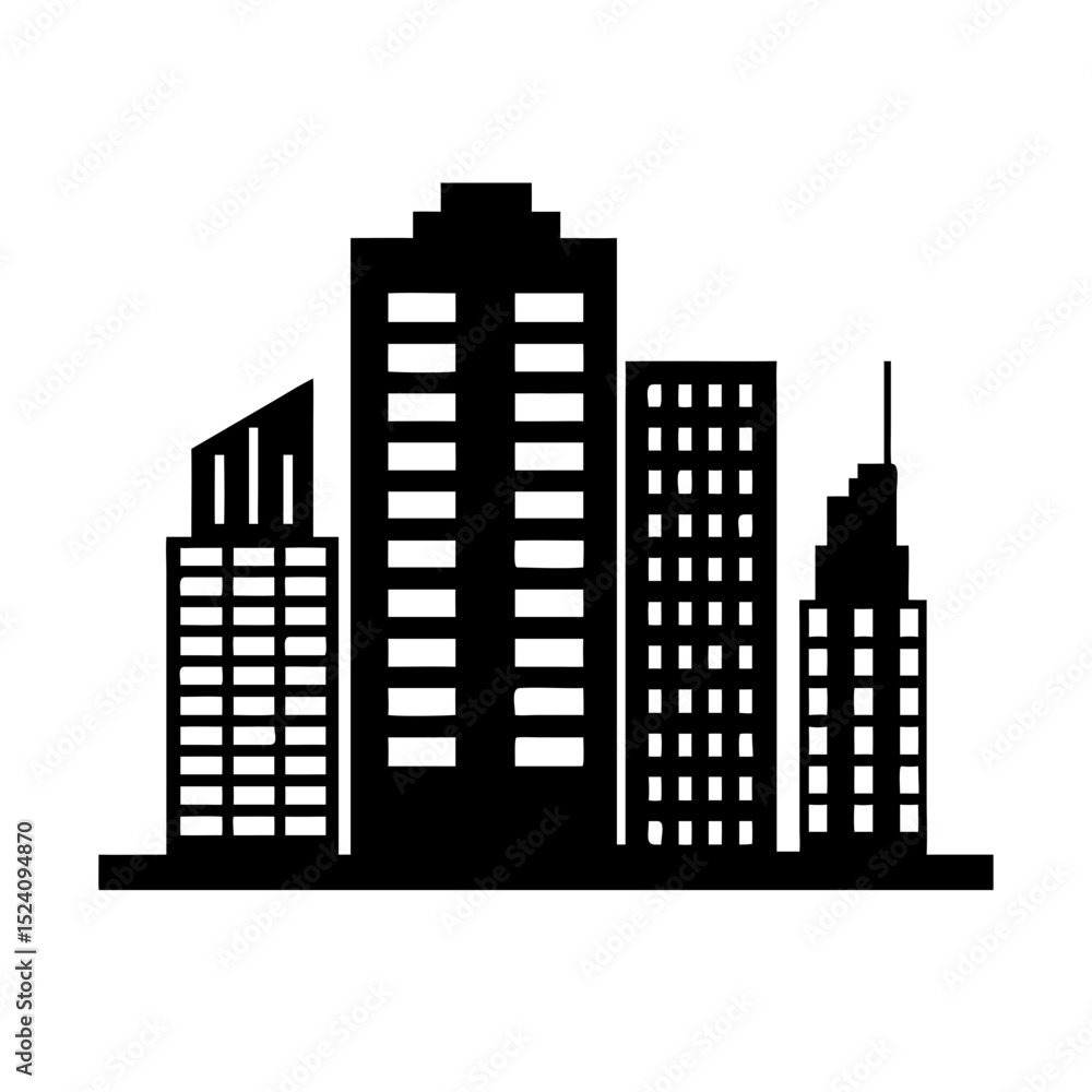 Naklejka premium set of buildings