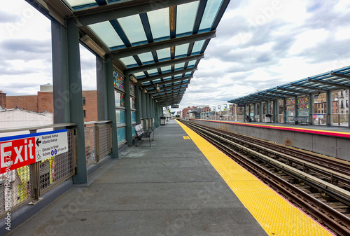 New York, Brooklyn, Crown Heights: Bahnsteig