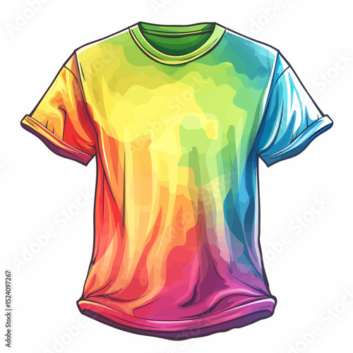 Colorful tshirt on white 