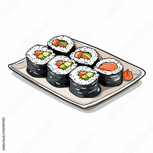 Sushi illustration 