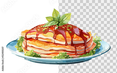 simple flat vector a pancake