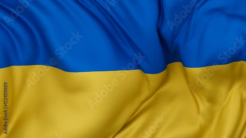Ukraine flag swaying in the wind, endless cycled loop video background