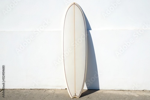 surfboard mockup upright view with editable art zone isolated on white