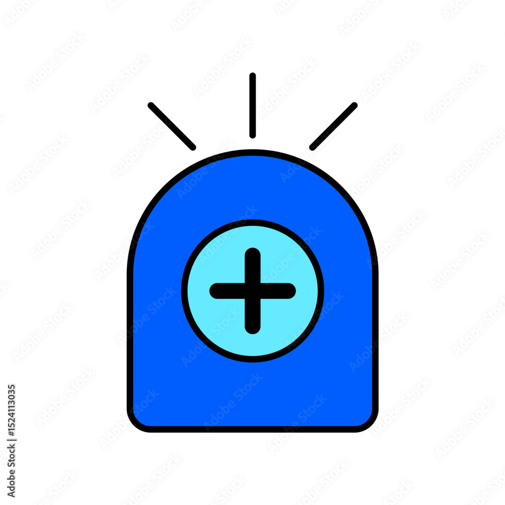Fototapeta premium Icon a emergency services, isolated against a clean background.