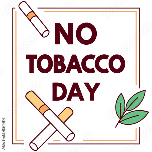    No tobacco day vector illustration.
