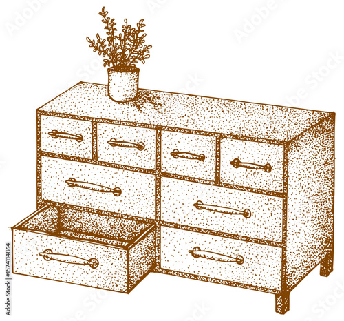 Wooden Drawer Storage Furniture