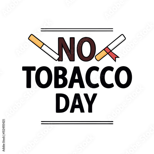    No tobacco day vector illustration.
