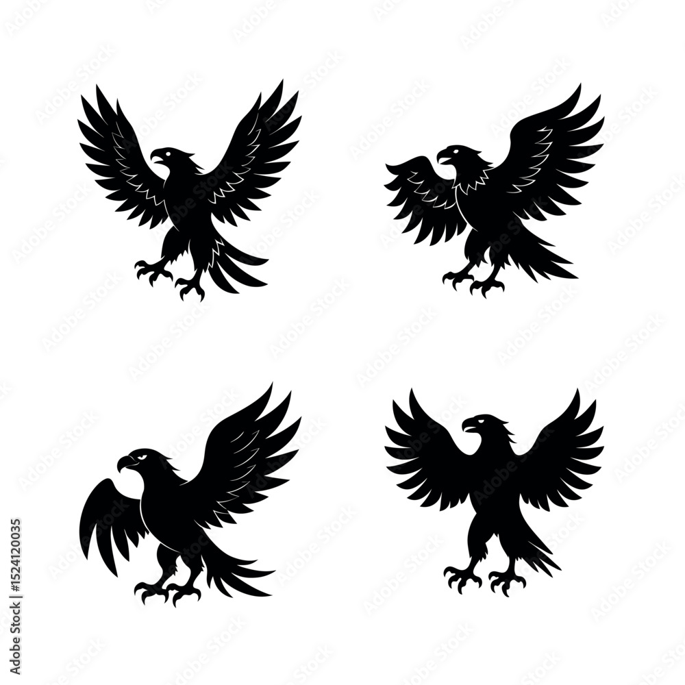 Obraz premium Eagle vector silhouette 