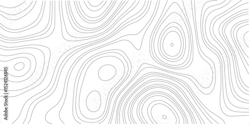 Topographic map background geographic line map with elevation assignments. Modern design with White background with topographic wavy pattern design. paper texture Imitation of a geographical map.