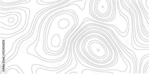 Topographic map background geographic line map with elevation assignments. Modern design with White background with topographic wavy pattern design. paper texture Imitation of a geographical map.