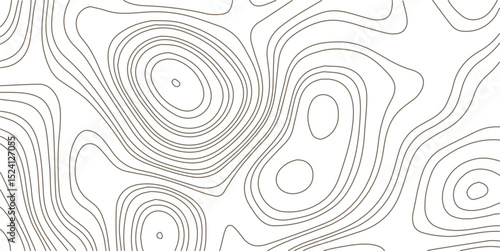 Topographic map background geographic line map with elevation assignments. Modern design with White background with topographic wavy pattern design. paper texture Imitation of a geographical map.