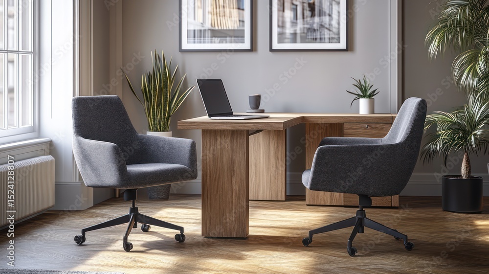 Fototapeta premium Modern corner office space