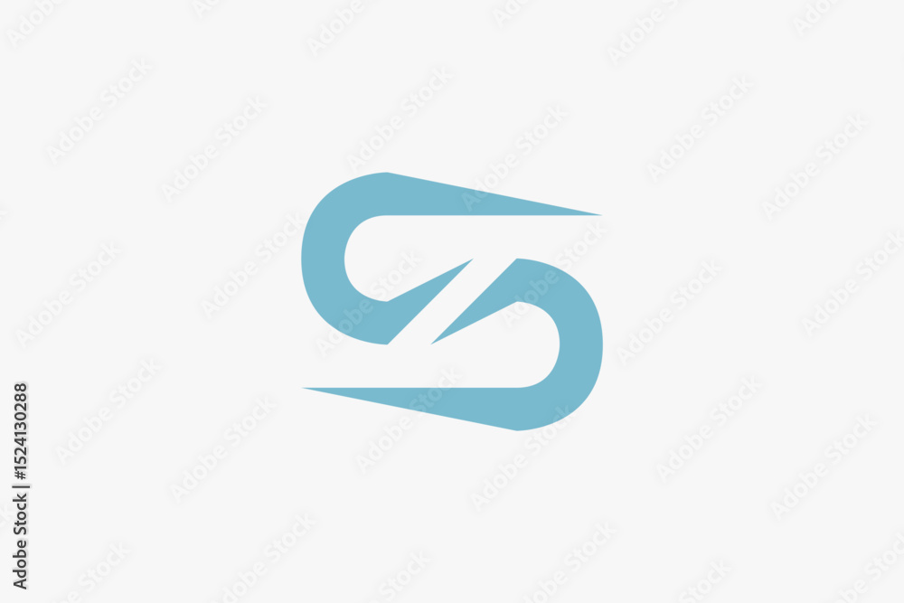 letter cd blue symetric logo