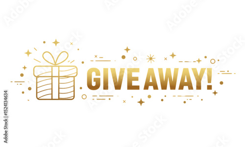 Giveaway text in gold 