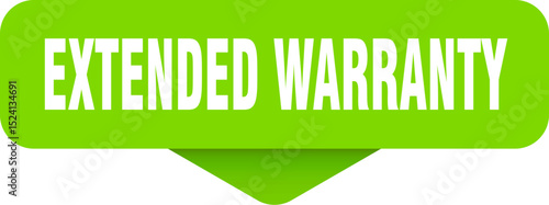 extended warranty sticker. extended warranty sign on transparent background