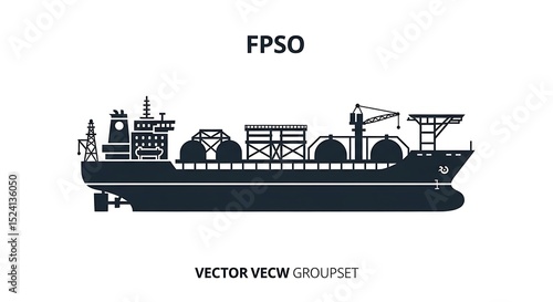 Floating Production Storage and Offloading Vessel Silhouette