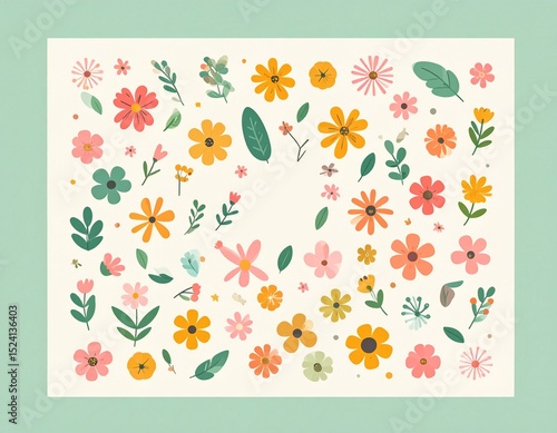 花の輪っか背景