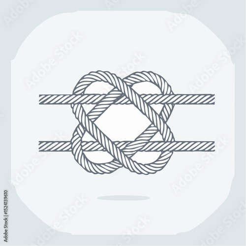 Nautical Rope Knot Illustration Decorative Double Knot Design for Nautical Themes