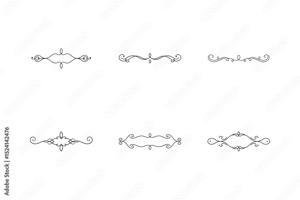 Obraz premium set of calligraphic design elements