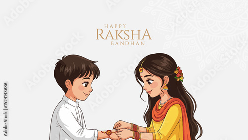 Raksha bandhan festival greeting card India. editable abstract vector illustration design. Happy Raksha Bandhan with nice Decorative Rakhi for Raksha Bandhan.