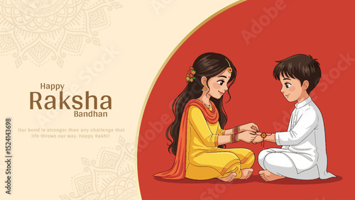 Raksha bandhan festival greeting card India. editable abstract vector illustration design. Happy Raksha Bandhan with nice Decorative Rakhi for Raksha Bandhan.