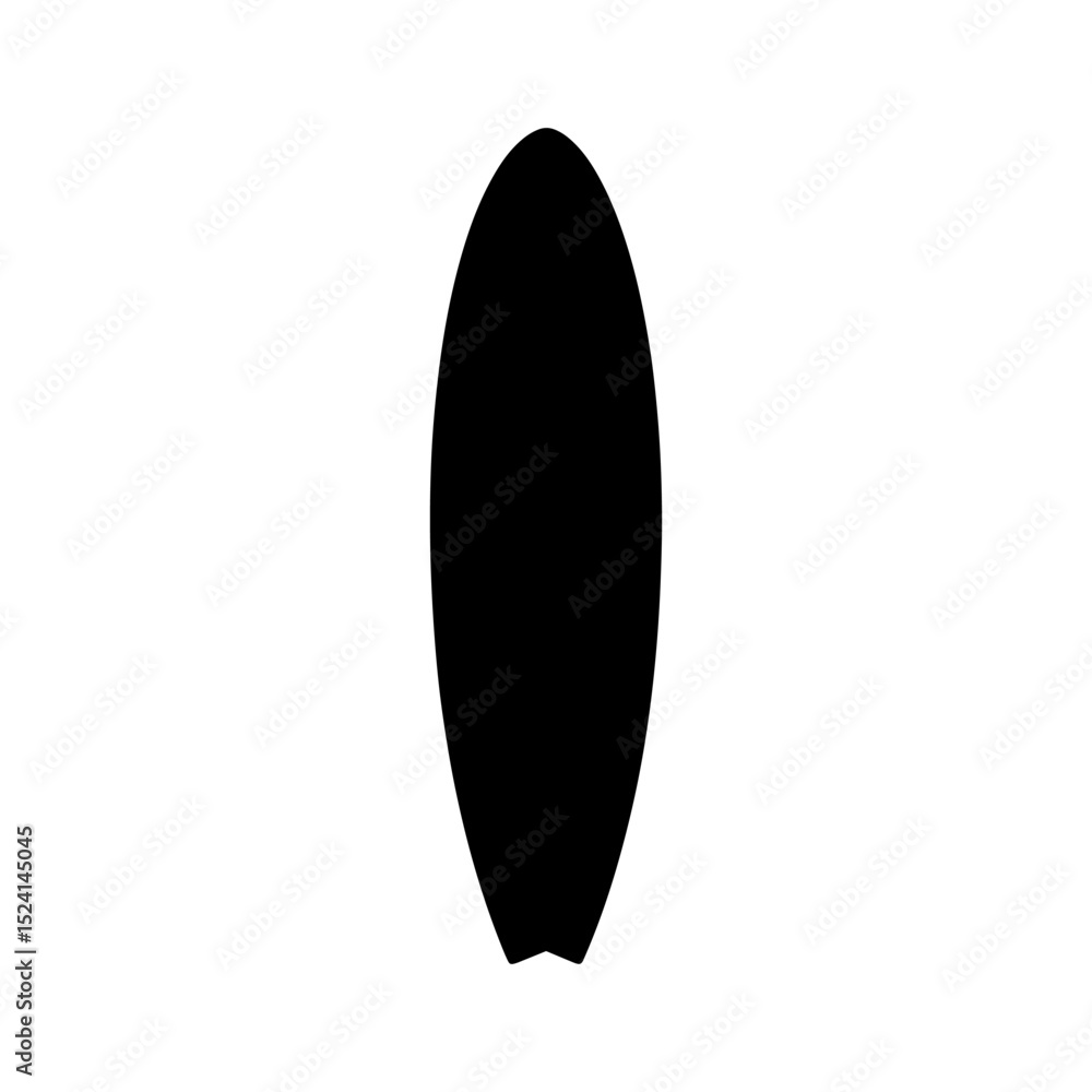 Surf board silhouette vector flat illustration design. Surf board silhouette vector flat illustration design.