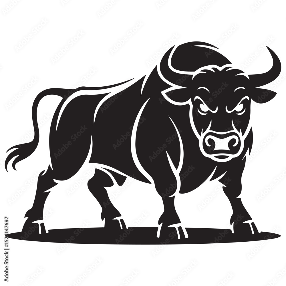 Fototapeta premium Premium Cow Silhouette Vector Set – Elegant Black Cattle Illustrations in Varied Poses . Thank You 