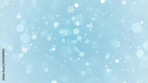 Blue Christmas background glittering particles snow flakes. White Snow Falling Snowflakes Winter Animation. Celebration, thanksgiving merry Christmas, winter Holiday New Year, snowflake, snow, festive
