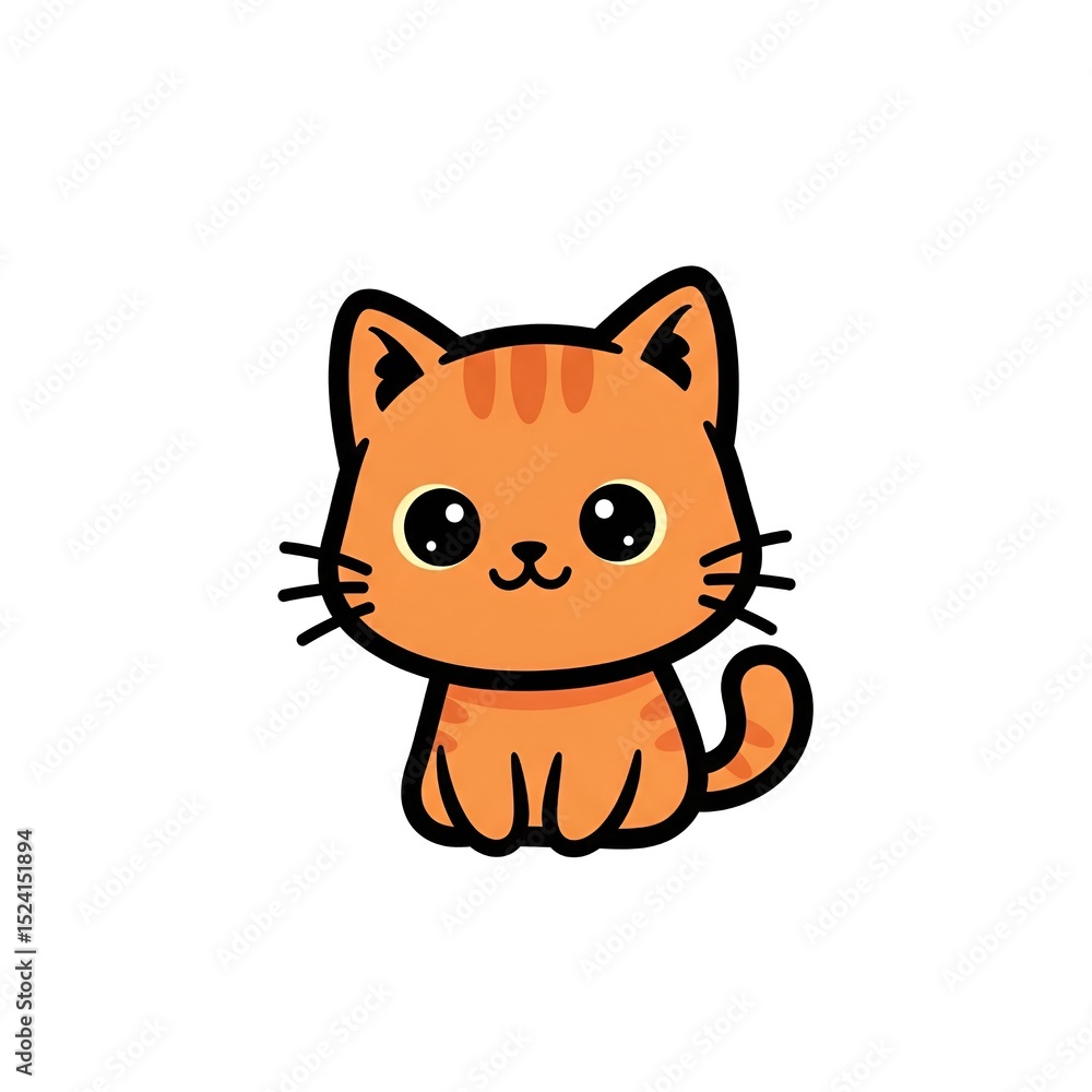 cute cartoon kitten illustration cute cartoon kitten illustration
