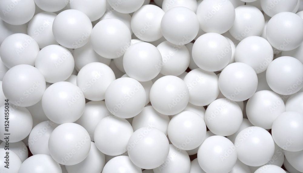 Close-up view of white ping pong balls arranged in a clean, minimal pattern, showcasing smooth glossy texture, soft lighting, and spherical precision on a neutral studio background Close-up view of white ping pong balls arranged in a clean, minimal pattern, showcasing smooth glossy texture, soft lighting, and spherical precision on a neutral studio background