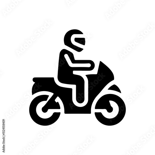 Vector Illustration of Motorcycle Racer