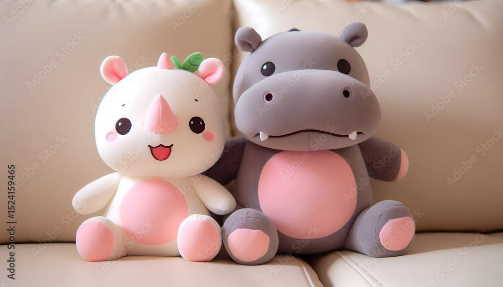 Rhino and hippo dolls Rhino and hippo dolls