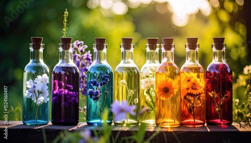 Rainbow Botanical Infusions: A symphony of colors and nature's essence