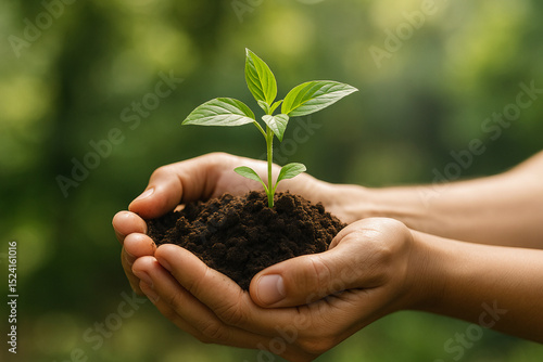 plant in hands