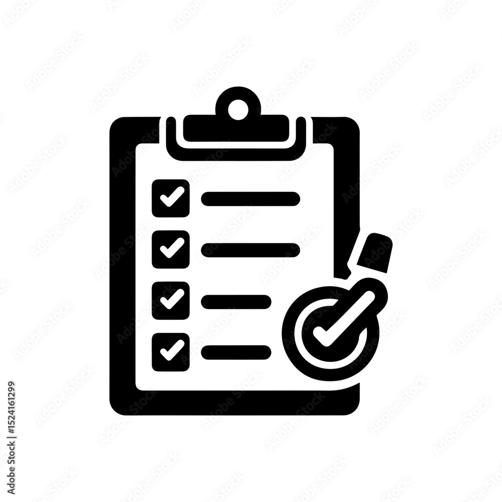 a simple checklist clipboard icon flat design. a simple checklist clipboard icon flat design.