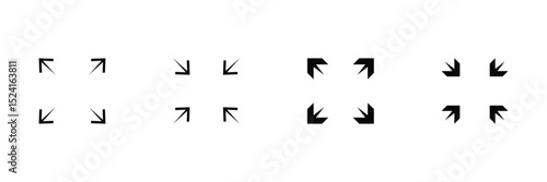 Maximum and minimum size icon. zoom in and zoom out icon vector illustration